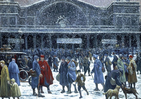La Gare de l’Est sous la neige