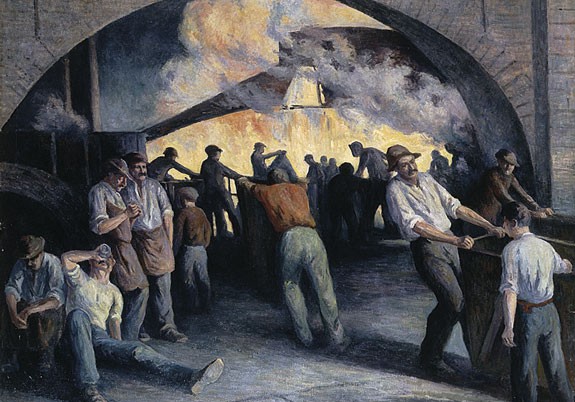 Fonderie à Charleroi, la coulée